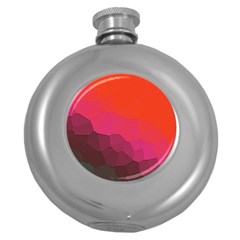 Abstract Elegant Background Pattern Round Hip Flask (5 Oz)