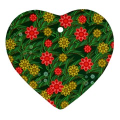 Completely Seamless Tile With Flower Ornament (heart) by Simbadda