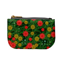 Completely Seamless Tile With Flower Mini Coin Purses by Simbadda
