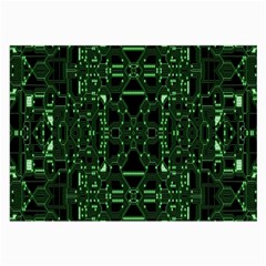 An Overly Large Geometric Representation Of A Circuit Board Large Glasses Cloth by Simbadda