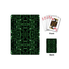 An Overly Large Geometric Representation Of A Circuit Board Playing Cards (mini)  by Simbadda