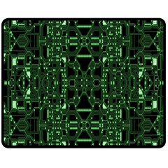 An Overly Large Geometric Representation Of A Circuit Board Double Sided Fleece Blanket (medium)  by Simbadda