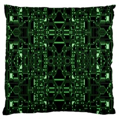 An Overly Large Geometric Representation Of A Circuit Board Standard Flano Cushion Case (one Side) by Simbadda