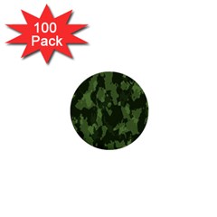 Camouflage Green Army Texture 1  Mini Buttons (100 Pack)  by Simbadda