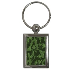 Camouflage Green Army Texture Key Chains (rectangle) 