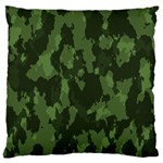 Camouflage Green Army Texture Large Cushion Case (One Side) Front