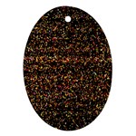 Pixel Pattern Colorful And Glowing Pixelated Oval Ornament (Two Sides) Back