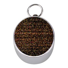 Pixel Pattern Colorful And Glowing Pixelated Mini Silver Compasses by Simbadda