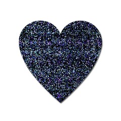 Pixel Colorful And Glowing Pixelated Pattern Heart Magnet by Simbadda