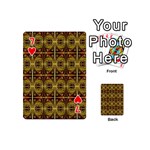 Seamless Symmetry Pattern Playing Cards 54 (Mini)  Front - Heart7