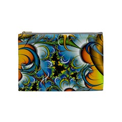 Fractal Background With Abstract Streak Shape Cosmetic Bag (medium)  by Simbadda