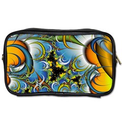 Fractal Background With Abstract Streak Shape Toiletries Bags 2-side by Simbadda