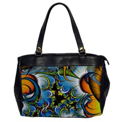 Fractal Background With Abstract Streak Shape Office Handbags by Simbadda
