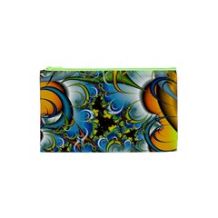 Fractal Background With Abstract Streak Shape Cosmetic Bag (xs) by Simbadda