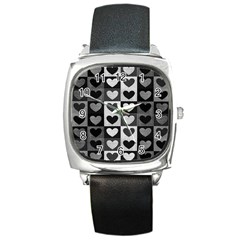 Pattern Square Metal Watch