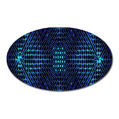 Vibrant Pattern Colorful Seamless Pattern Oval Magnet