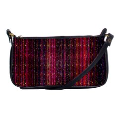 Colorful And Glowing Pixelated Pixel Pattern Shoulder Clutch Bags