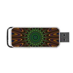 Vibrant Colorful Abstract Pattern Seamless Portable Usb Flash (one Side) by Simbadda