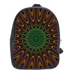 Vibrant Colorful Abstract Pattern Seamless School Bags (xl)  by Simbadda