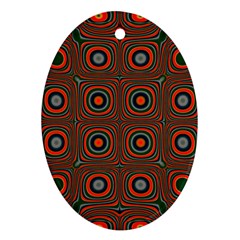 Vibrant Pattern Seamless Colorful Oval Ornament (two Sides) by Simbadda