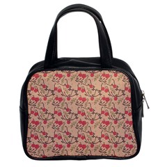 Vintage Flower Pattern  Classic Handbags (2 Sides) by TastefulDesigns