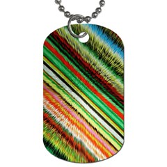 Colorful Stripe Extrude Background Dog Tag (two Sides) by Simbadda