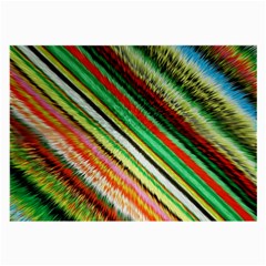 Colorful Stripe Extrude Background Large Glasses Cloth (2-side) by Simbadda