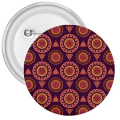 Abstract Seamless Mandala Background Pattern 3  Buttons by Simbadda