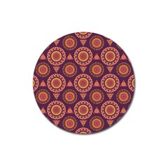 Abstract Seamless Mandala Background Pattern Magnet 3  (round) by Simbadda