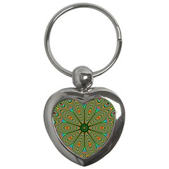 Vibrant Seamless Pattern  Colorful Key Chains (Heart) 