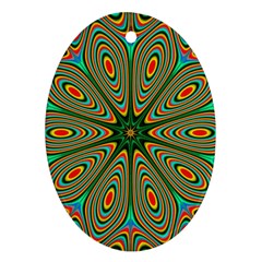 Vibrant Seamless Pattern  Colorful Oval Ornament (Two Sides)