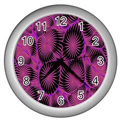 Self Similarity And Fractals Wall Clocks (silver) 