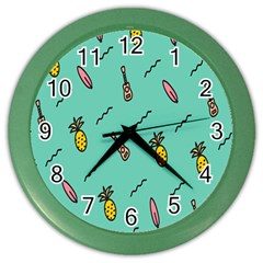 Guitar Pineapple Color Wall Clocks