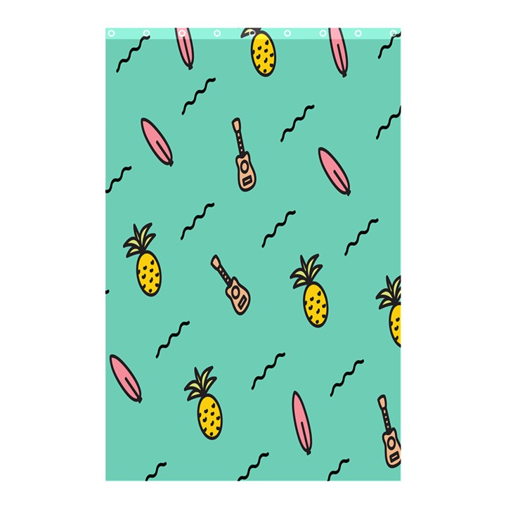 Guitar Pineapple Shower Curtain 48  x 72  (Small) 