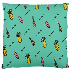 Guitar Pineapple Standard Flano Cushion Case (two Sides) by Alisyart