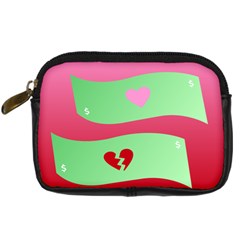 Money Green Pink Red Broken Heart Dollar Sign Digital Camera Cases