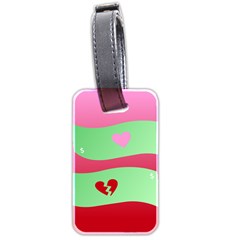 Money Green Pink Red Broken Heart Dollar Sign Luggage Tags (two Sides) by Alisyart