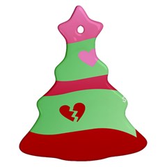 Money Green Pink Red Broken Heart Dollar Sign Ornament (christmas Tree) 