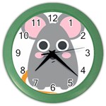 Mouse Grey Face Color Wall Clocks Front