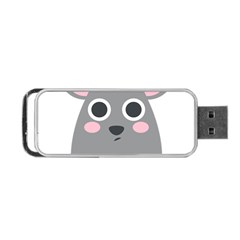 Mouse Grey Face Portable Usb Flash (one Side)