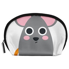 Mouse Grey Face Accessory Pouches (large) 