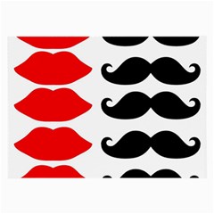 Mustache Black Red Lips Large Glasses Cloth