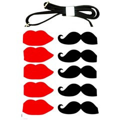 Mustache Black Red Lips Shoulder Sling Bags