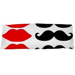 Mustache Black Red Lips Body Pillow Case Dakimakura (two Sides)