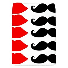 Mustache Black Red Lips Flap Covers (s)  by Alisyart