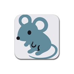 Mouse Rubber Coaster (square)  by Alisyart