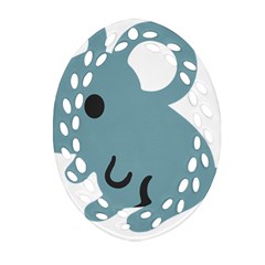 Mouse Oval Filigree Ornament (two Sides)