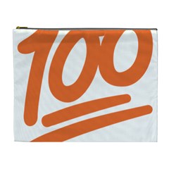 Number 100 Orange Cosmetic Bag (xl) by Alisyart