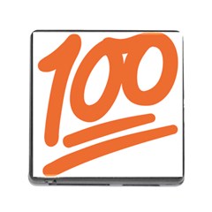 Number 100 Orange Memory Card Reader (square) by Alisyart