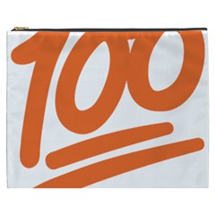 Number 100 Orange Cosmetic Bag (xxxl) 